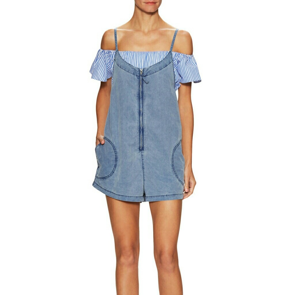 Free People Wainwright Double Scoop Romper L